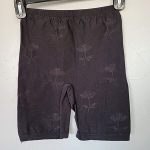 Barely There Small Black Shapewear Biker Shorts Underwear Stretchy Floral Print